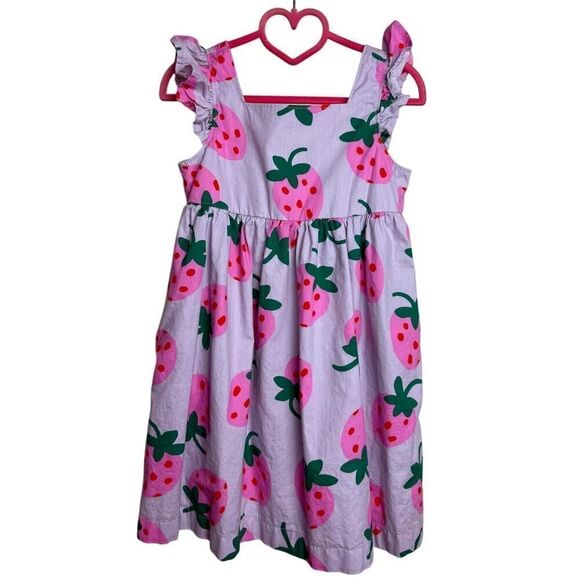Hanna Andersson Ruffle Sleeve Poplin Dress with Pockets Sz. 5 - Picture 2 of 4